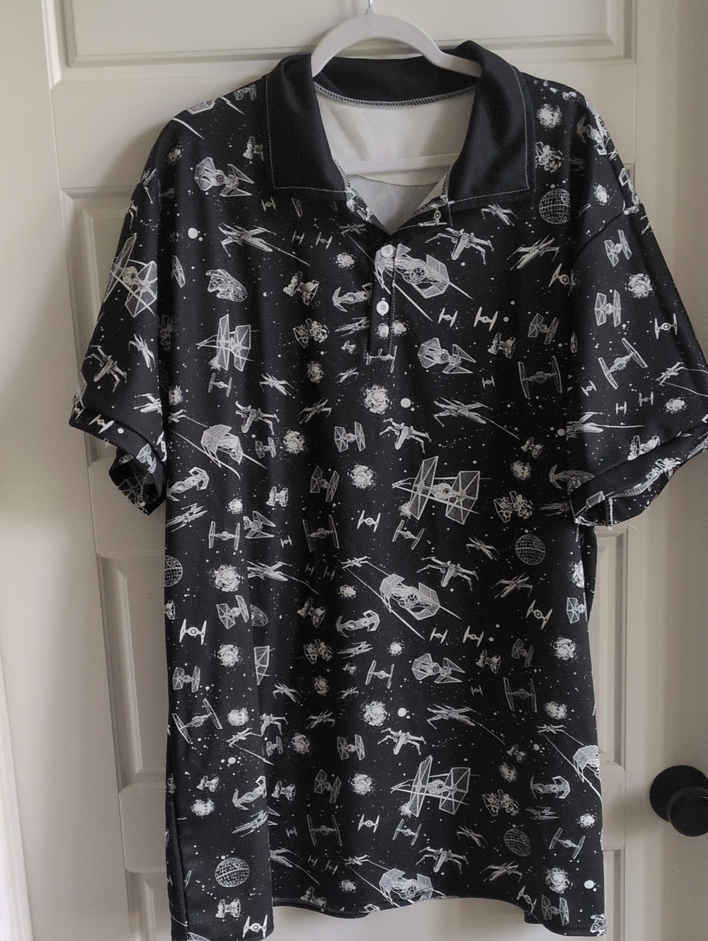 Black Star Wars Galactic TIE Fighter Polo